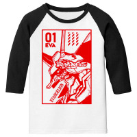 01 Evaangel Neon Robot Genesis Youth 3/4 Sleeve | Artistshot