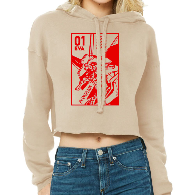 01 Evaangel Neon Robot Genesis Cropped Hoodie by JesseBWiles | Artistshot