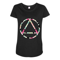 Cool Aa Symbol Aa Na Recovery Gifts Maternity Scoop Neck T-shirt | Artistshot