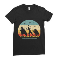 Haunted Mansion Vintage Retro Sunset Ladies Fitted T-shirt | Artistshot