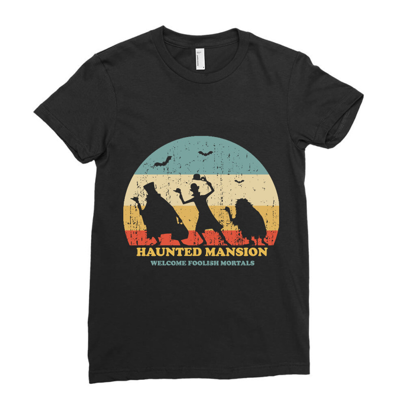 Haunted Mansion Vintage Retro Sunset Ladies Fitted T-Shirt by Kosdapen517 | Artistshot