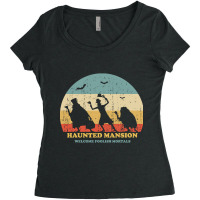 Haunted Mansion Vintage Retro Sunset Women's Triblend Scoop T-shirt | Artistshot