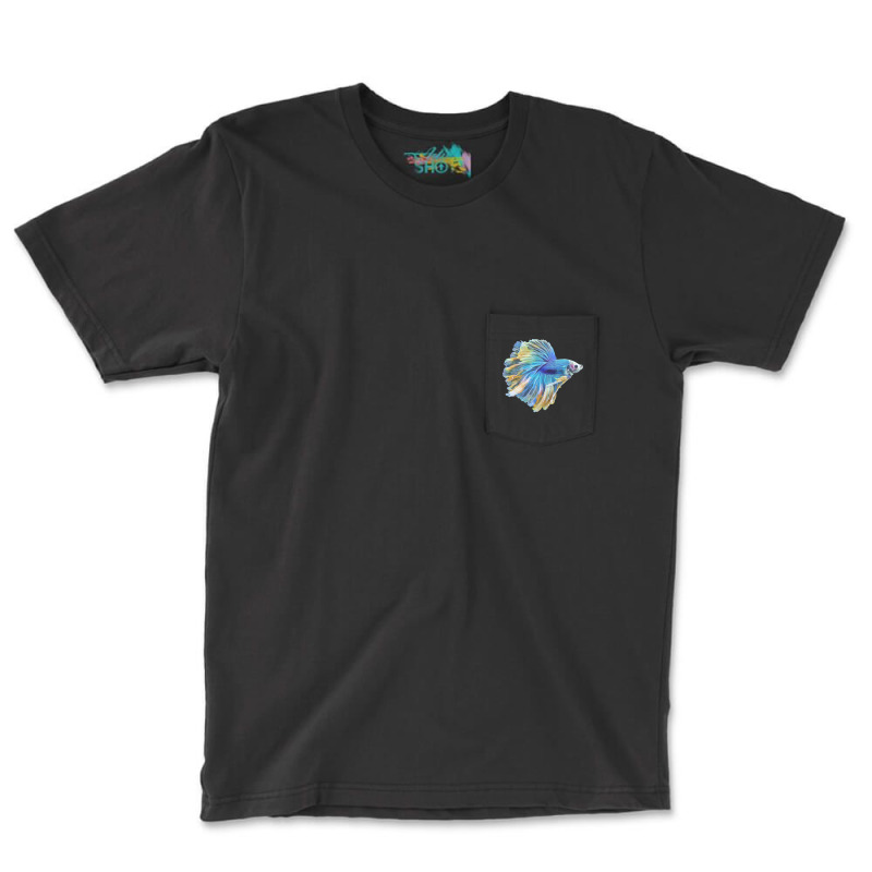 Paradise Betta T  Shirt Paradise Betta Fish T  Shirt Pocket T-Shirt by pfahey | Artistshot