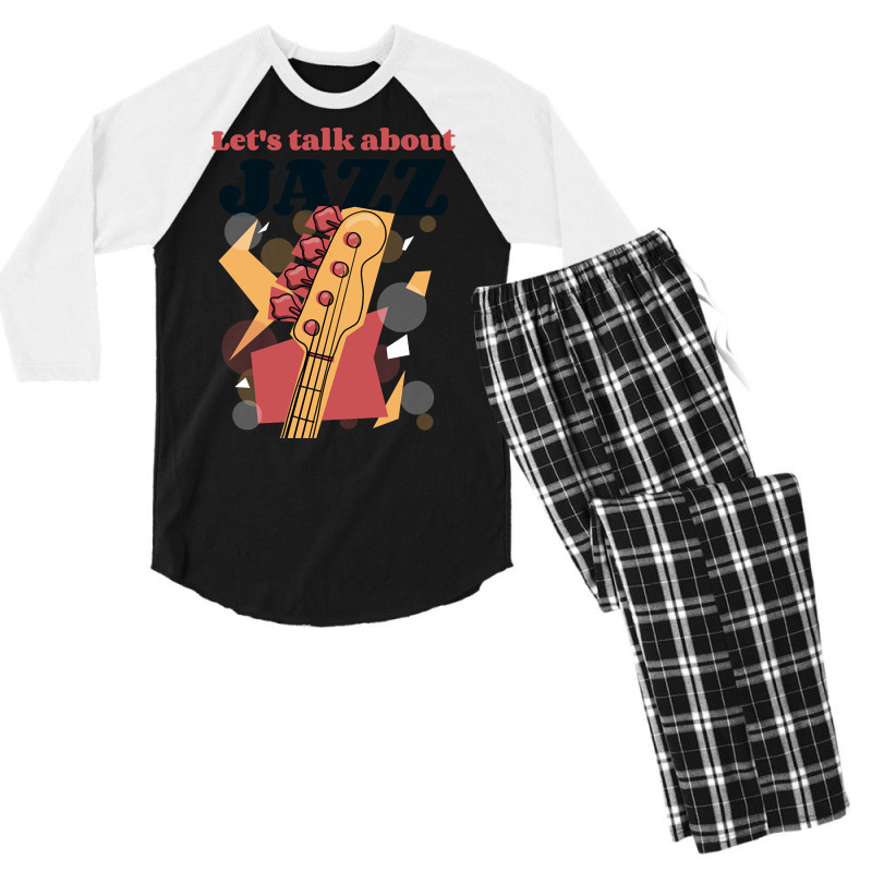 Let's Talk About Jazz-pzeuu Men's 3/4 Sleeve Pajama Set | Artistshot