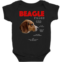 Rules For The Owner Of A Beagle Baby Bodysuit | Artistshot