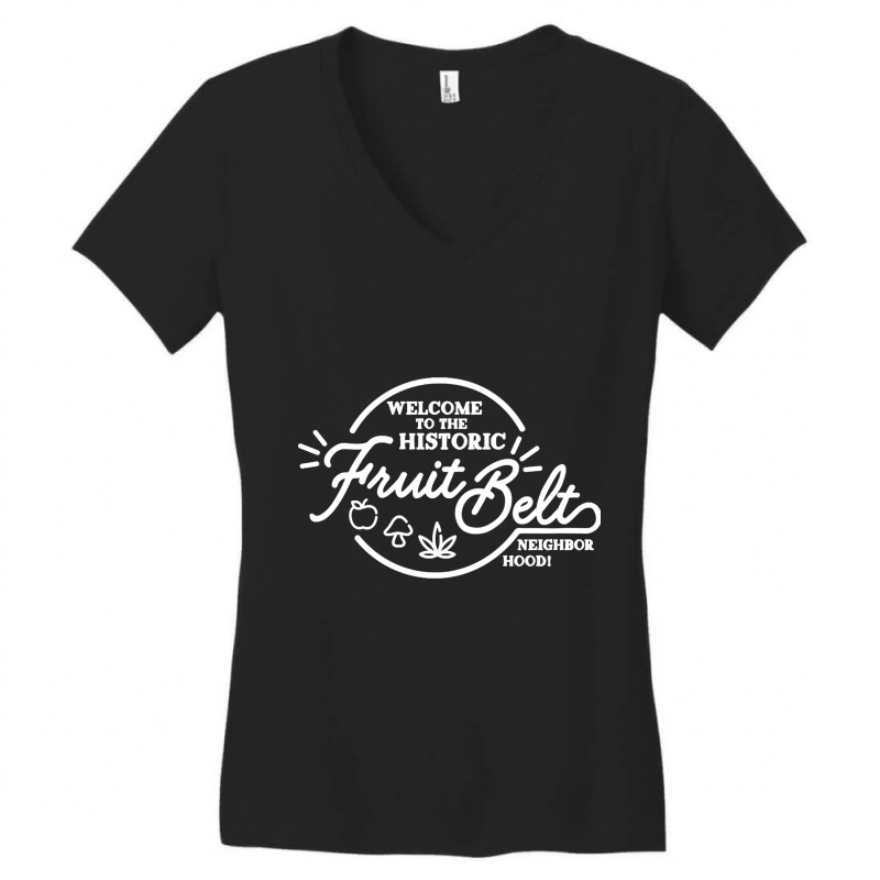 Buffalo Ny Fruit Belt Neighborhood Women's V-Neck T-Shirt by Konlasa6638 | Artistshot