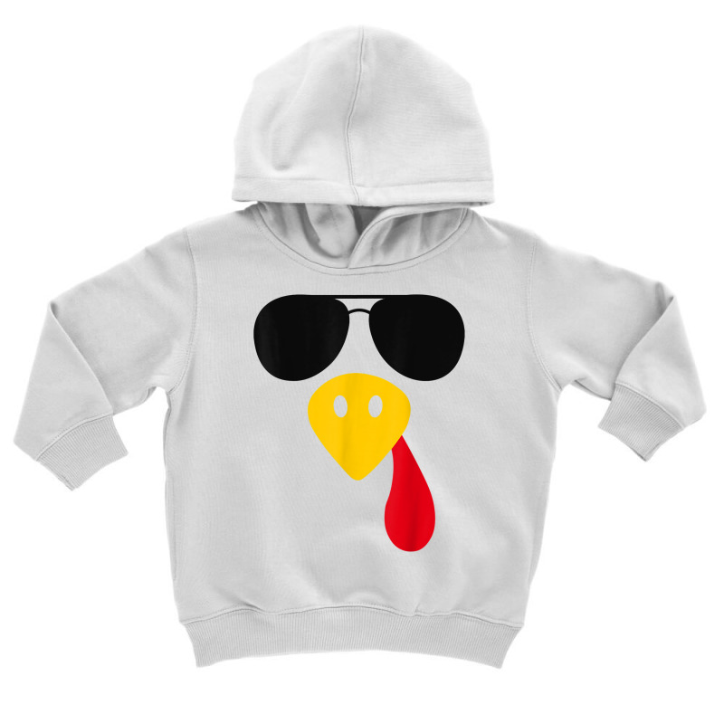 Funny Cool Turkey Face  Sunglasses Thanksgiving Day Toddler Hoodie by ASHLEE90 | Artistshot