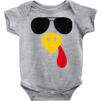 Funny Cool Turkey Face  Sunglasses Thanksgiving Day Baby Bodysuit | Artistshot