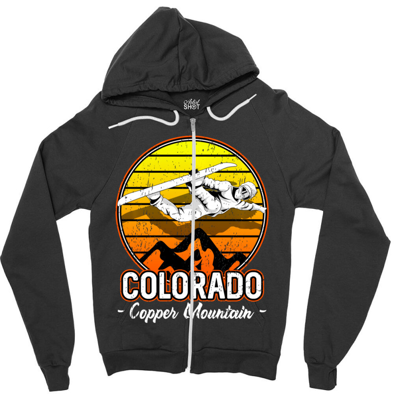 Copper Mountain Colorado Snowboarding Zipper Hoodie | Artistshot