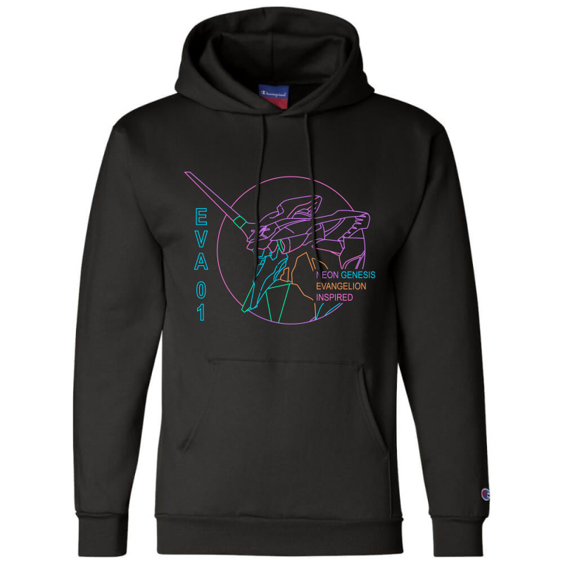 Eva 01 Neon Angel Champion Hoodie by JesseBWiles | Artistshot