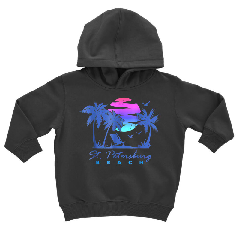 St. Petersburg Beach St Pete Florida Vacation Vintage Sunset Toddler Hoodie by Queens | Artistshot