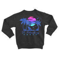 St. Petersburg Beach St Pete Florida Vacation Vintage Sunset Toddler Sweatshirt | Artistshot