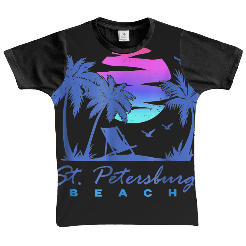 St. Petersburg Beach St Pete Florida Vacation Vintage Sunset Graphic Youth T-shirt by Queens | Artistshot