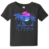 St. Petersburg Beach St Pete Florida Vacation Vintage Sunset Baby Tee | Artistshot