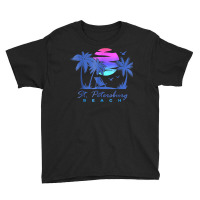 St. Petersburg Beach St Pete Florida Vacation Vintage Sunset Youth Tee | Artistshot