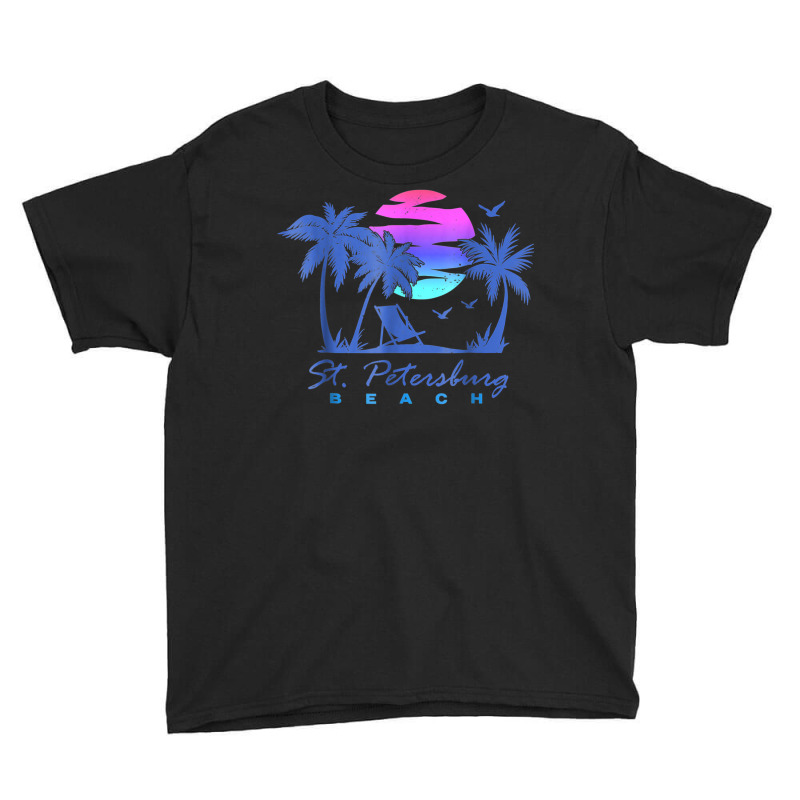 St. Petersburg Beach St Pete Florida Vacation Vintage Sunset Youth Tee by Queens | Artistshot