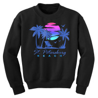 St. Petersburg Beach St Pete Florida Vacation Vintage Sunset Youth Sweatshirt | Artistshot