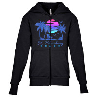 St. Petersburg Beach St Pete Florida Vacation Vintage Sunset Youth Zipper Hoodie | Artistshot