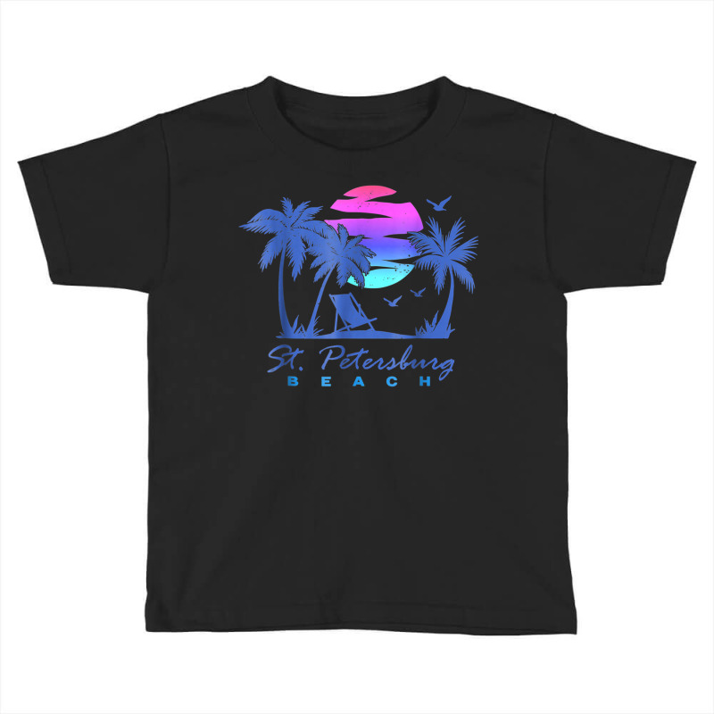 St. Petersburg Beach St Pete Florida Vacation Vintage Sunset Toddler T-shirt by Queens | Artistshot