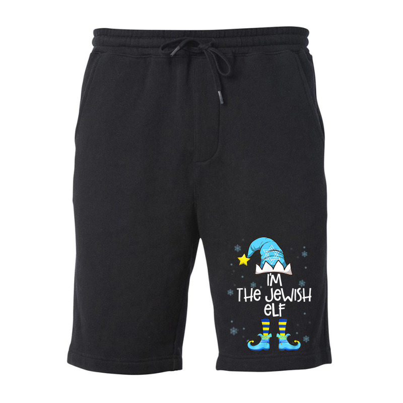 Happy Christmukkah Jewish I'm The Jewish Elf Christmas Xmas Fleece Short | Artistshot