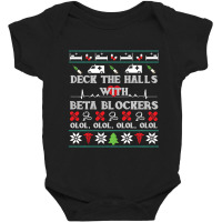 Deck The Halls Beta Blockers Nurse Christmas Ugly Sweater Baby Bodysuit | Artistshot