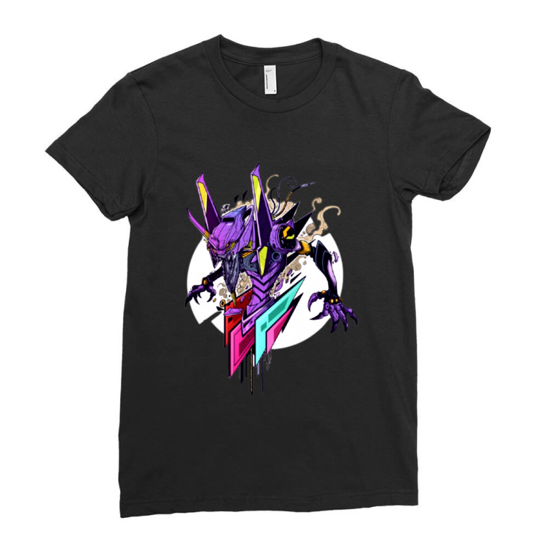 Evaangel Genesis Robot Unit 01 Ladies Fitted T-Shirt by JesseBWiles | Artistshot