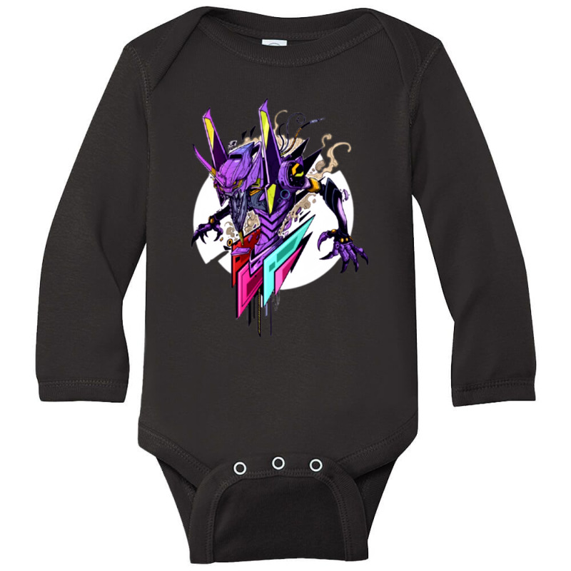 Evaangel Genesis Robot Unit 01 Long Sleeve Baby Bodysuit by JesseBWiles | Artistshot