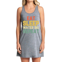 Eat Sleep Water Ski Repeat Skiing Skier Waterskiing Vintage Tank Dress | Artistshot