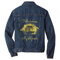 Hello Darkness My Old Friend Hippie Men Denim Jacket | Artistshot