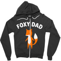 Foxy Dad Father's Day Fox Pun Joke Zipper Hoodie | Artistshot