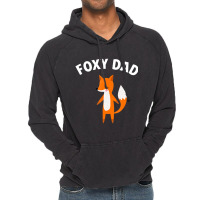 Foxy Dad Father's Day Fox Pun Joke Vintage Hoodie | Artistshot