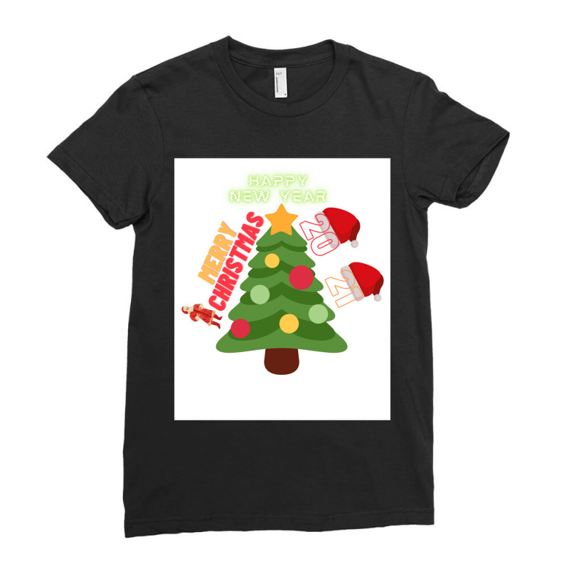 Merry Christmas 2021 Ladies Fitted T-Shirt by BERNARDMATTHEWS2 | Artistshot