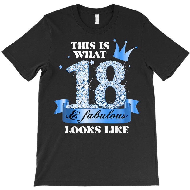 18 & Fabulous I Blue Black Party Group Candid Photo Outfit T-shirt | Artistshot