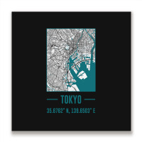 Tokyo Minimalist City Map, Tokyo Diy City Map Metal Print Square | Artistshot