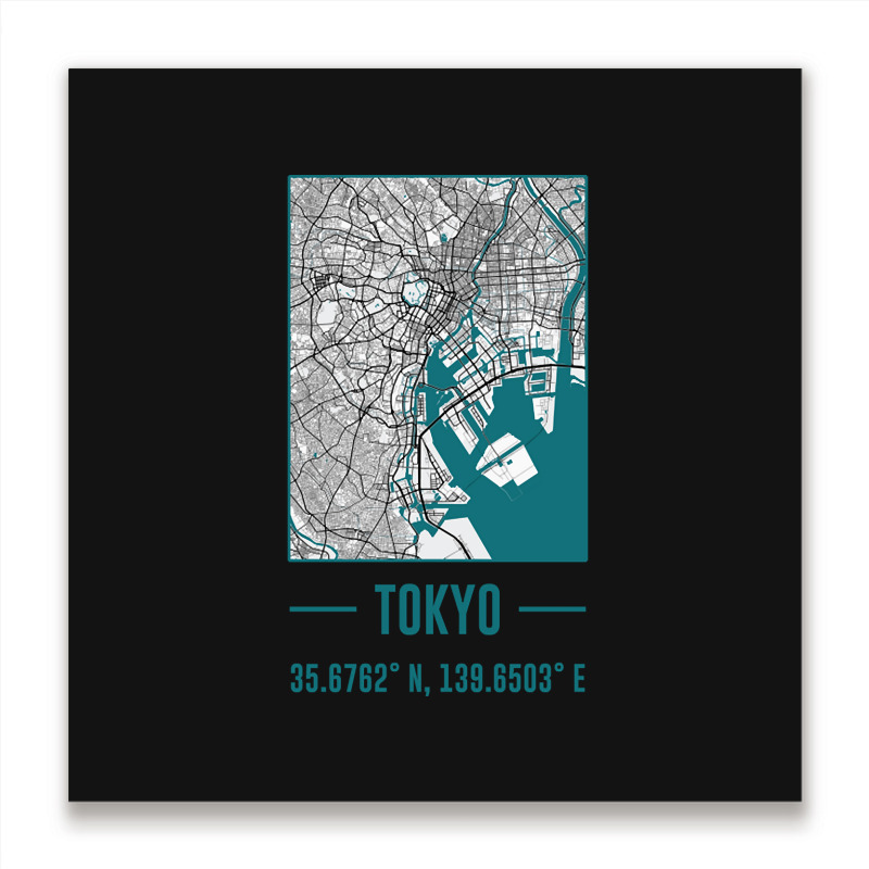 Tokyo Minimalist City Map, Tokyo Diy City Map Metal Print Square | Artistshot