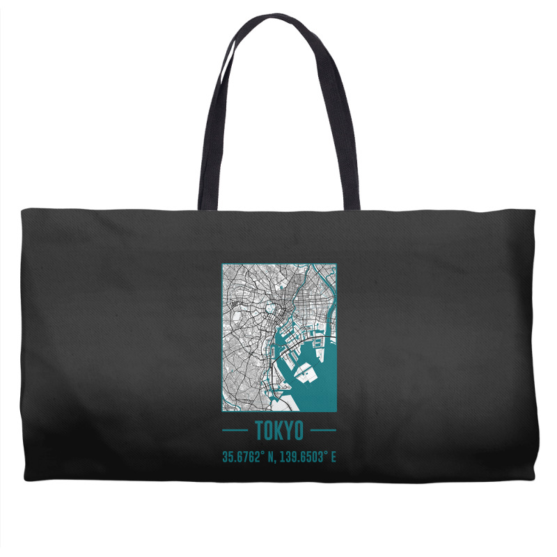 Tokyo Minimalist City Map, Tokyo Diy City Map Weekender Totes | Artistshot