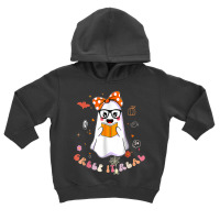 Groovy Halloween Creep It Real Funny Ghost Reading Toddler Hoodie | Artistshot