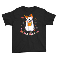 Groovy Halloween Creep It Real Funny Ghost Reading Youth Tee | Artistshot