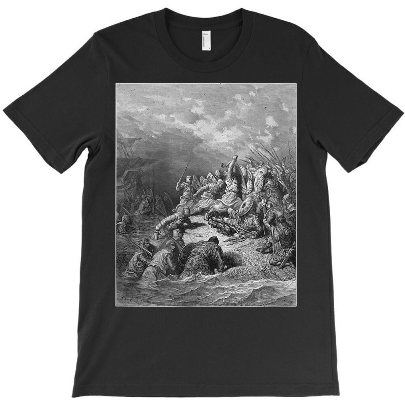 Gustave Doré History Of The Crusades Battle Scene In Jaffa T-shirt | Artistshot