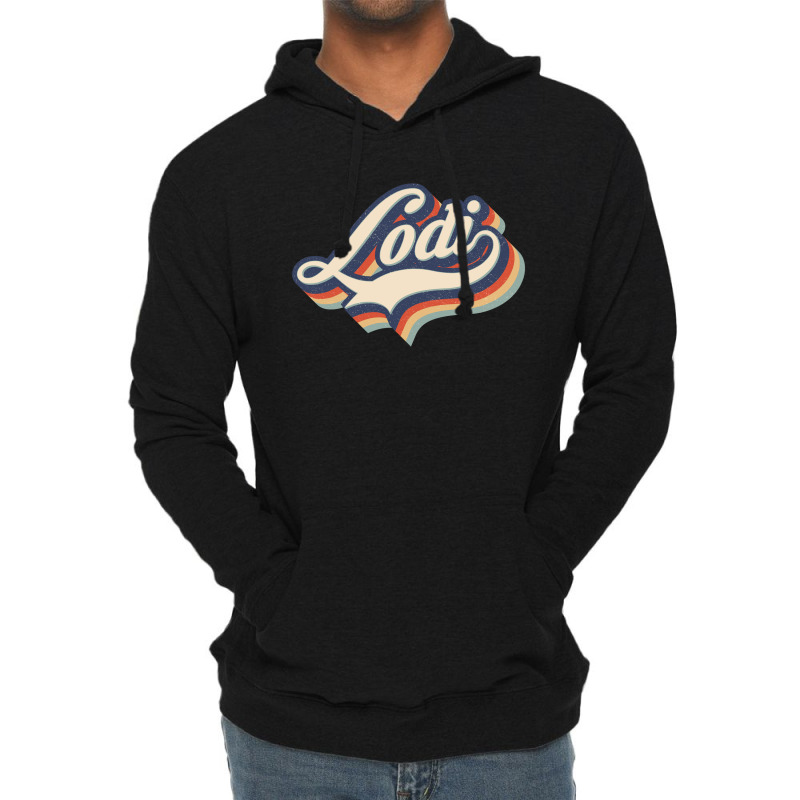 I Love Lodi City Usa Retro Vintage Lightweight Hoodie | Artistshot