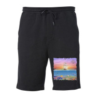 Sailing Ship T  Shirt Sunset Sail T  Shirt Fleece Short | Artistshot