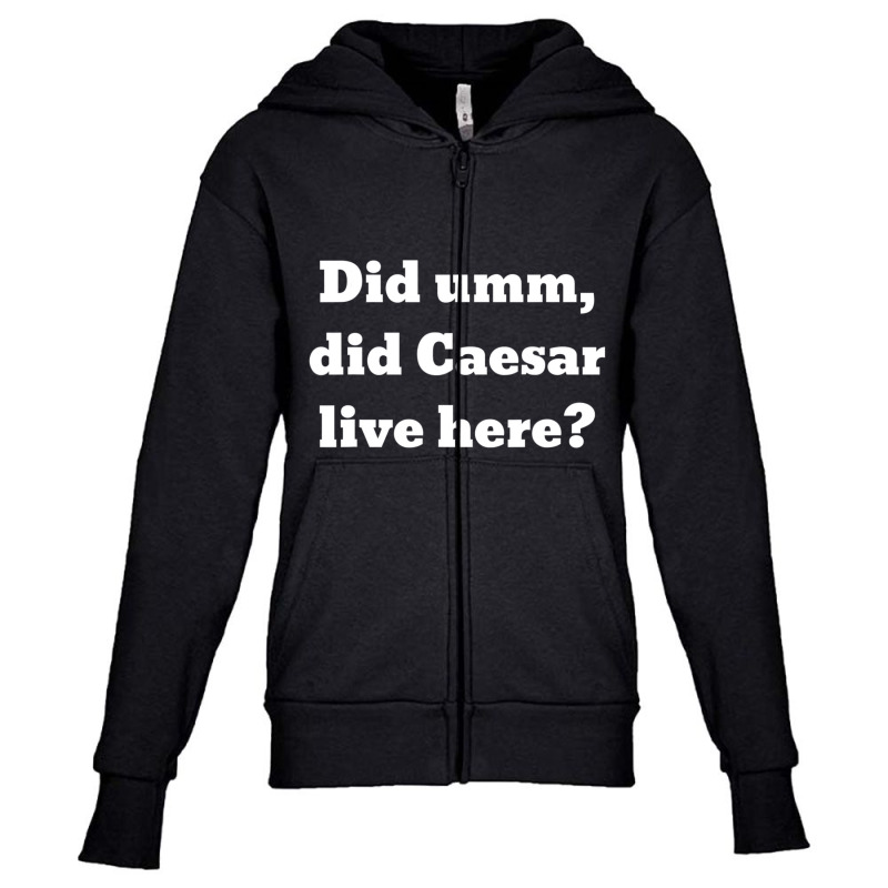 Did Umm, Did Caesar Live Here Youth Zipper Hoodie by cm-arts | Artistshot