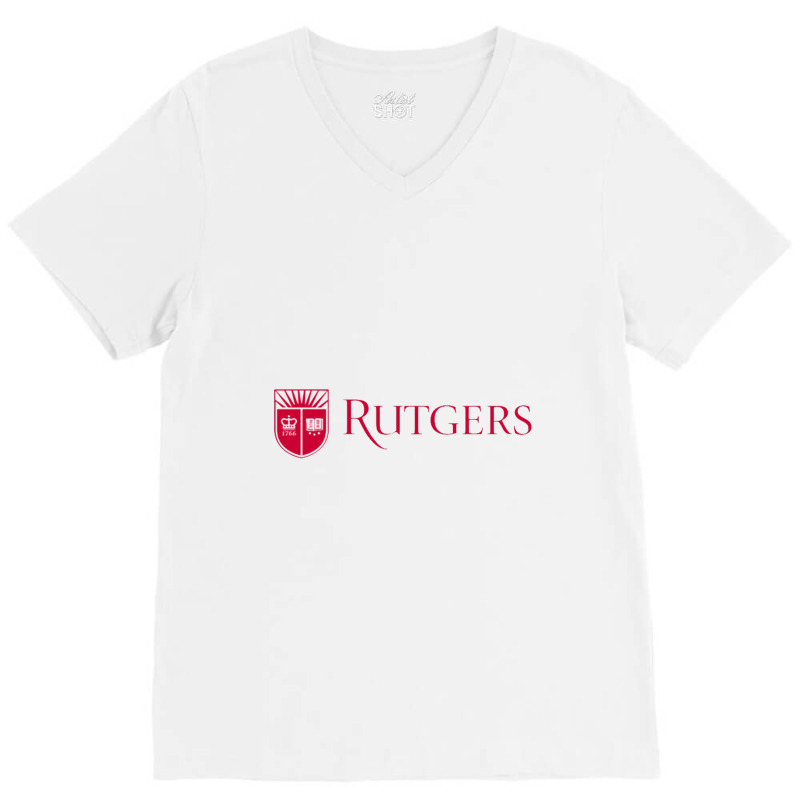 Rutgers University Vintage V-Neck Tee by Ariannajamie | Artistshot