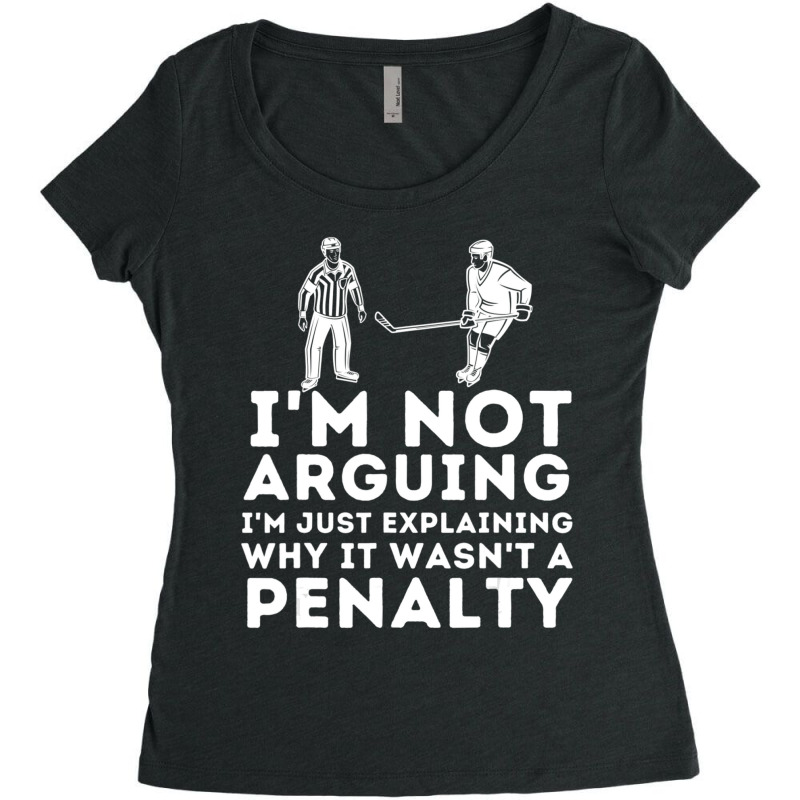 Explaining Why It Wasn't A Penalty Ice Hockey Player Women's Triblend Scoop T-shirt by cm-arts | Artistshot