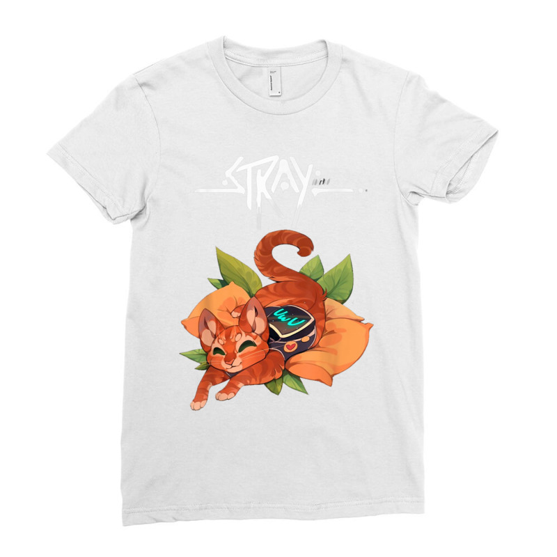 Stray Game Stray Video Game Funny Cat Game Ladies Fitted T-Shirt by cm-arts | Artistshot