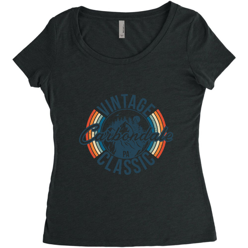 I Love Carbondale Pennsylvania Retro Vintage Classic Limited Edition Women's Triblend Scoop T-shirt by hardrollsjudo | Artistshot