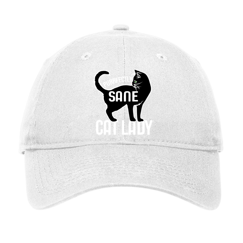 Purrfectly Sane Cat Lady Funny Adjustable Cap | Artistshot