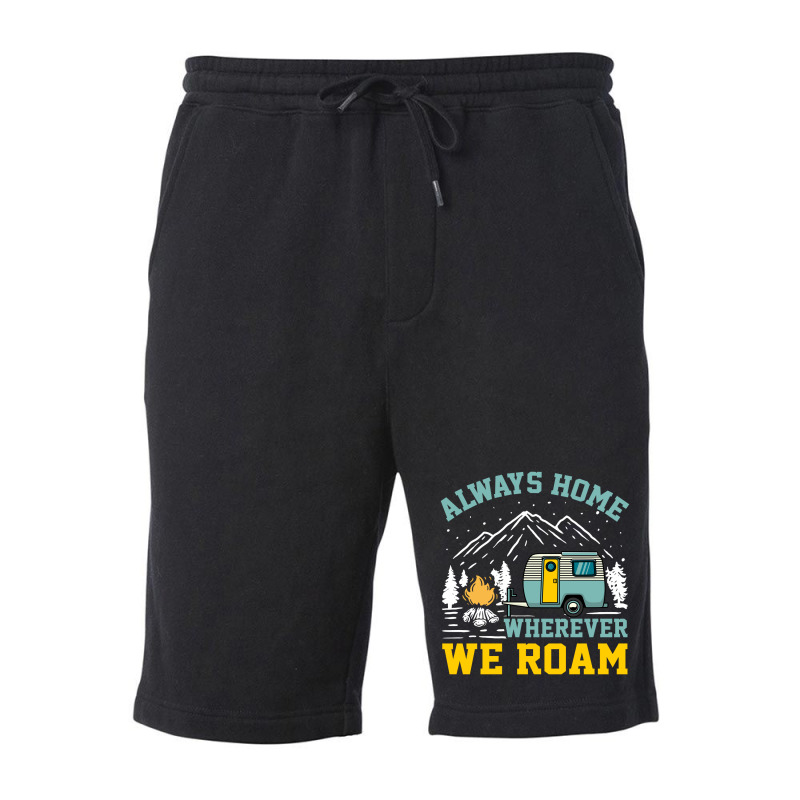 Camper Van 'always Home Wherever We Roam' Fleece Short by Rart | Artistshot