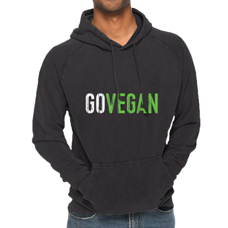 Go Vegan Vegetarian Gif Vintage Hoodie | Artistshot