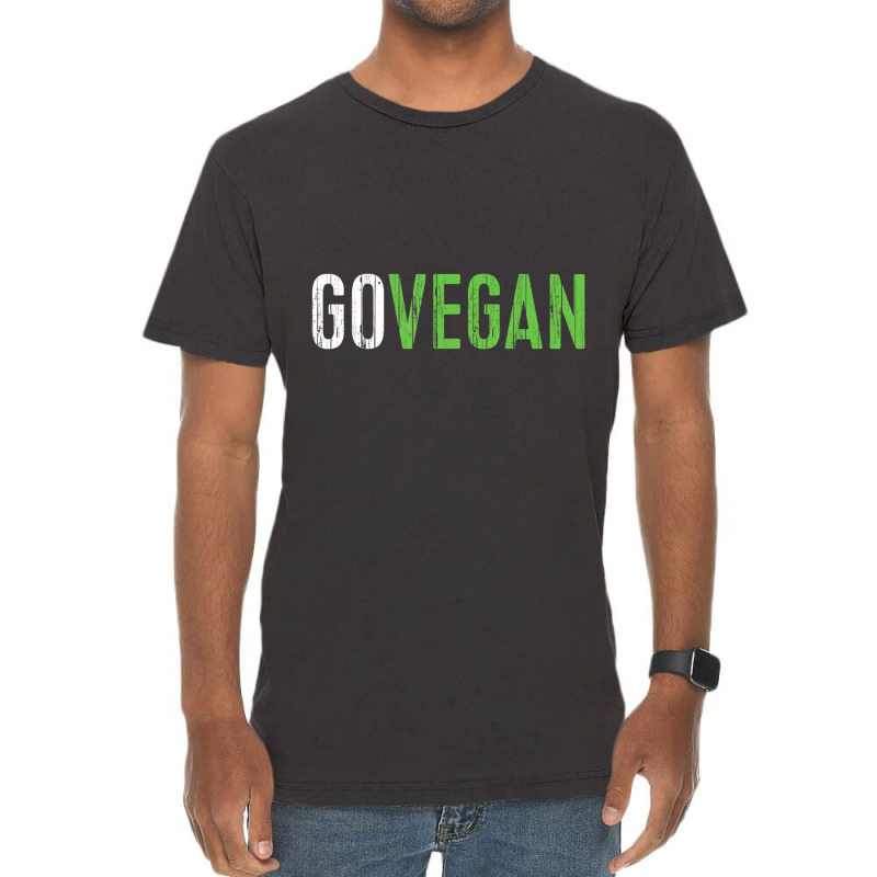 Go Vegan Vegetarian Gif Vintage T-shirt | Artistshot